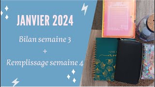 Bilan semaine 3 Enveloppes BUDGET Janvier 2024 [upl. by Edgardo]