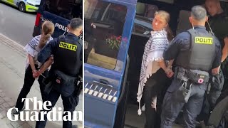 Greta Thunberg arrested during Gaza war protest in Copenhagen [upl. by Earej]