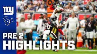 Highlights Giants vs Texans  2024 Preseason Week 2  New York Giants [upl. by Ninahs]