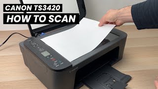 Canon Pixma TS3420 Printer How to Use the Scanner  3 ways [upl. by Erl]