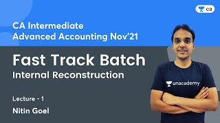 Internal Reconstruction  Fast track  Lec 1  Advanced Accounts  CA Intermediate  Nitin Goel [upl. by Blackmore]