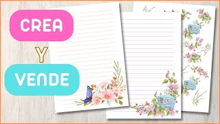 DISEÑA HOJAS RAYADAS para LIBRETA  Cómo hacer HOJAS PERSONALIZADAS en Canva GRATIS para CUADERNO [upl. by Rafaello534]