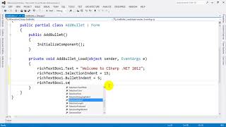 Adding Bullets to richtextbox in C NET 2012 [upl. by Asilaj424]
