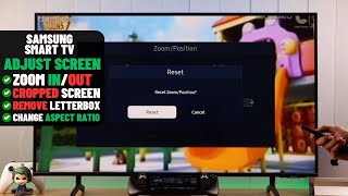 Samsung Smart TV How to Adjust TV Full Screen Back Full Picture Size [upl. by Airamasor]
