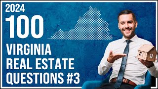 Virginia Real Estate Exam 3 2024 100 Questions with Explained Answers [upl. by Ial]