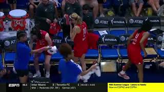 Caitlin Clark gets heated and slams a water bottle spooks out Dallas Wings staff members [upl. by Terpstra]