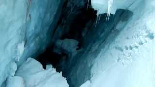 Inside a crevasse on Mt Rainiers Nisqually Glacier [upl. by Aguayo]