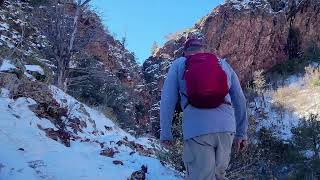 Hiking the Barnhardt Trail to the Arizona Trail in Mazatzal Mountains in winter [upl. by Gratt]