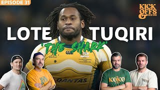 Lote Tuqiri triggers a shark alarm on KOKO as he swims in for some smashing stories [upl. by Atile]