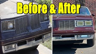 Putting New LED headlights in my 85 Cutlass G body automobile oldsmobile [upl. by Eyot]