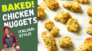 Healthy Chicken Nuggets in Oven  Baked Italianstyle So Delicious [upl. by Land]