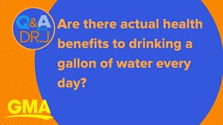 Are there health benefits to drinking a gallon of water every day [upl. by Ariaet]