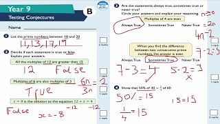 Year 9 Testing Conjectures White Rose Maths  KS3 Maths  Year 9 Mathematics  GCSE Foundation Tier [upl. by Affra]