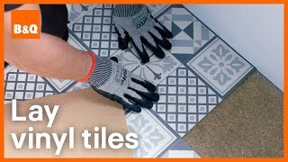 How to install vinyl tile flooring  DIY [upl. by Natividad294]