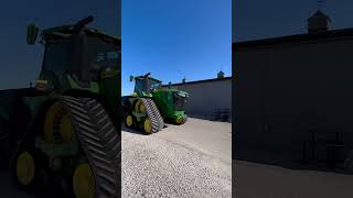 John Deere X9 1100 amp 9RX 640 leaving Farm Progress Show 2023 [upl. by Jestude552]