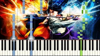 Naruto Shippuden  Departure To The Front Lines Piano Tutorial Synthesia [upl. by Enetsuj482]