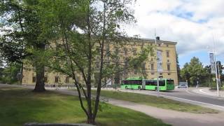 Uppsala Drottninggatan Carolina Rediviva UL bus route 1 [upl. by Dnanidref]