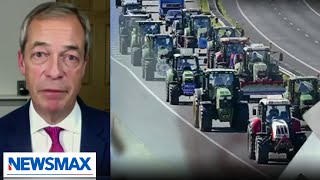 Farmers are pointing at EU globalists Nigel Farage  Carl Higbie FRONTLINE [upl. by Suicul721]