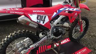 2022 CRF 450R  Akrapovic titanium exhaust sound [upl. by Aligna]