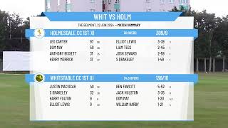 Whitstable CC 1st XI v Holmesdale CC 1st XI [upl. by Ynnaj]