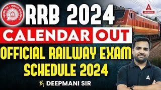 Railway Calendar 2024  RRB Calendar 2024  RRB Exam Calendar 2024  RRB Complete Exam Schedule [upl. by Neliac103]