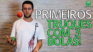 Primeiros truques com 3 bolinhas  Tutorial de malabarismo Juggling tutorial [upl. by O'Grady]