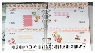 Decoration Week 2  Carpe Diem Planner Timelapse [upl. by Camilla]