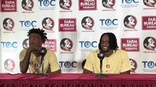 Postgame Presser Jarrian Jones Kalen DeLoach discuss defenses performance against Southern Miss [upl. by Mcquoid]