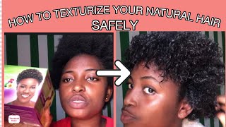 How to safely texturize your natural hair using lusters shortlook texturizer [upl. by Miller81]