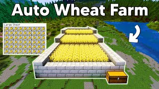 How to Make an AUTOMATIC Wheat Farm in Minecraft 121 [upl. by Solotsopa]