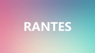 RANTES  Medical Meaning and Pronunciation [upl. by Noleta]