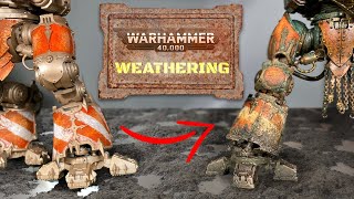 The Best Warhammer Weathering Video  Chaos Knight Diorama [upl. by Atteuqaj]