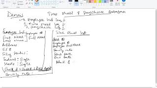 Employee Time Sheet amp PayCheck Database 1 [upl. by Swihart]