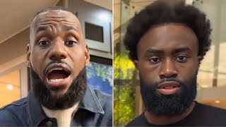 LeBron Presses Jaylen Brown for Violating Bronny [upl. by Fancy]