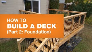 How to Build Deck Foundation How to Build a Deck Part 25 [upl. by Eamanna]