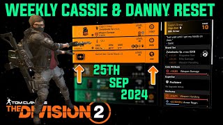 The Division 2 quotWEEKLY CASSIE MENDOZA amp DANNY WEAVER RESETLEVEL 40quot September 25th 2024 [upl. by Attirb]