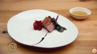 Reynold Poernomo Samurai Dish  Highlight Masterchef Australia [upl. by Nirtiak]