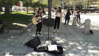 STREET MUSIC GIRLS SYNTAGMA SQ ATHENS GREECE [upl. by Saxena]