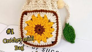 How to Crochet a Stylish Square Mini Bag  StepbyStep Tutorial part quot 1 quot [upl. by Tymes]