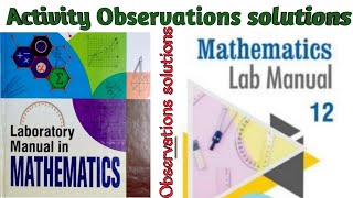 Math Activities solutions class 12th Math Lab Manual Solutions Math practical solutions [upl. by Eirellam]