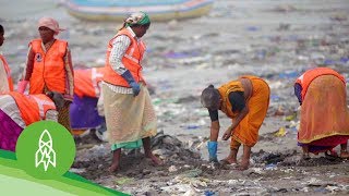 The Man Clearing 9000 Tons of Trash From Mumbai’s Beaches [upl. by Neehs34]