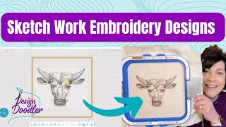 How to Easily Create Sketch Style Embroidery Designs  Design Doodler Software [upl. by Arytahs]