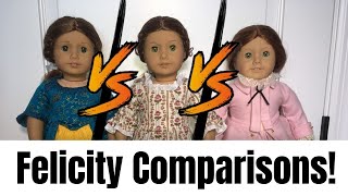 35th Anniversary Felicity Comparison BeForever Felicity Pleasant Company Felicity American Girl [upl. by Jeffie]