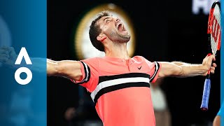 Grigor Dimitrov v Nick Kyrgios match highlights 4R  Australian Open 2018 [upl. by Ailak]