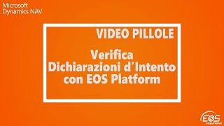 Verificare le Dichiarazioni d’Intento in Microsoft Dynamics NAV [upl. by Nosnaj]