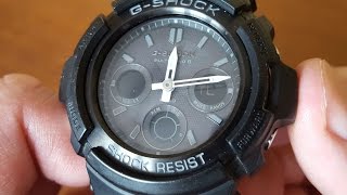 Casio GShock AWGM100B1AER  tryb serwsowy i wrażenia z 35 roku używania PL [upl. by Terhune]