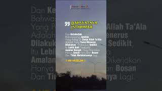 Dahsyatnya Istiqomah  Hadits Muslim hadith quotes islam viralvideo fyp shorts trending top [upl. by Eivol963]