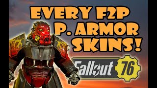 Fallout 76 UPDATED All currently available F2P Power Armor Skins as of November 2023 [upl. by Kliment]