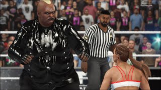 WWE 2K24  Ronda Rousey vs Viscera  Full Match [upl. by Ardnikat]