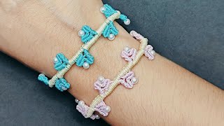 Pulseira Macrame passo a passo Easy Tutorial Macrame✨ [upl. by Airamana]